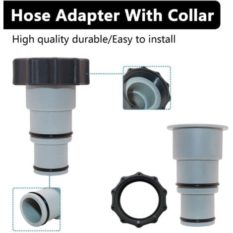 Pool Hose Adapter A, Pool Hose Adapter, Pool Connection with Internal Thread, 32/38 mm Hose Adapters Compatible with Intex Pools (2 pcs)