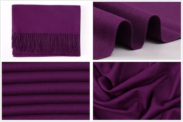 Tørklæder til kvinder Pashmina Sjal og Wraps til bryllup Tørklæder til kvinder Vinter Purple