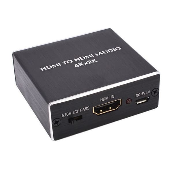 HDMI lydseparator 4K HD 3.5 analog lydutgang SPDIF fiberkonverterer