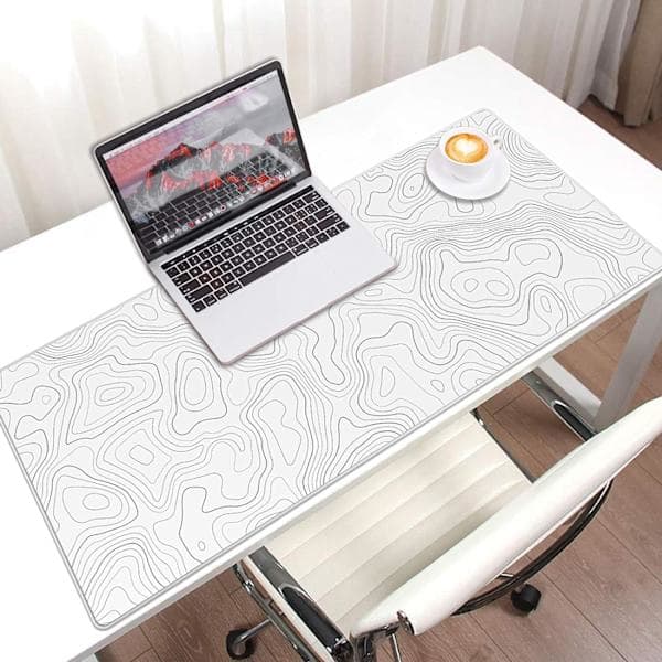 INF Large Mouse Pad Desk Mat S White White M