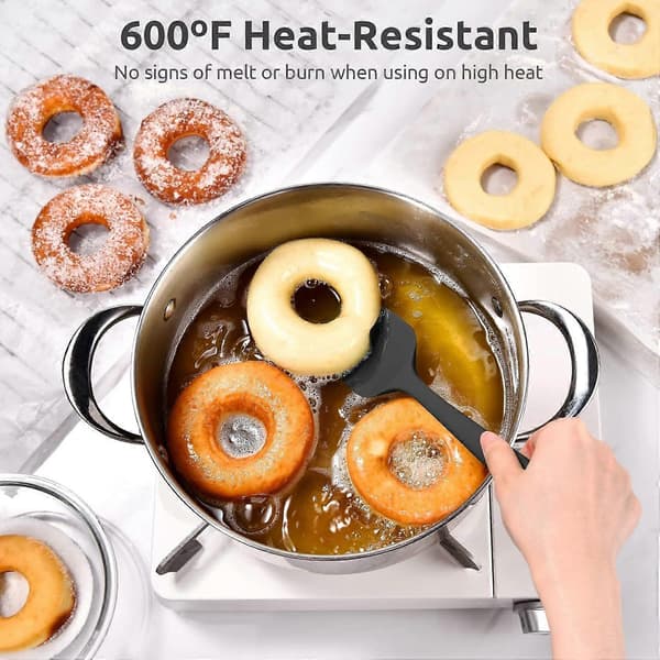 Heat Resistant Silicone Spatula: High Heat Flexible 28.93cm Silicone Mixing Stirring Cooking Scraper Baking Bowl Scraper Seamless Spreader