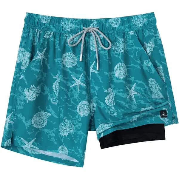 [LD] Kompresjonsfôret stretch-badebukse Vanndyr-Po- Vanndyr Aquatic creatures M