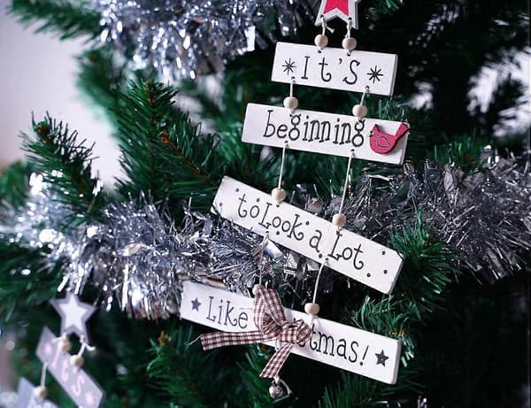 Christmas Tree Ornament, Merry Christmas Decorations Patterned Hanging Decorations Party Supplies