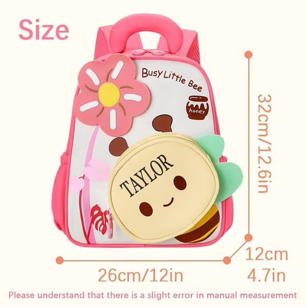 School bag, bee backpack, kindergarten backpack (Khaki)