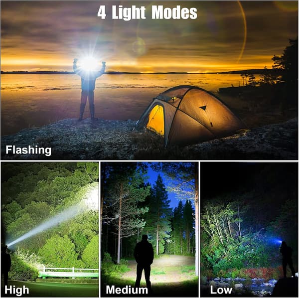 LED-hodelykt, 90 000 lumen supersterk med 5