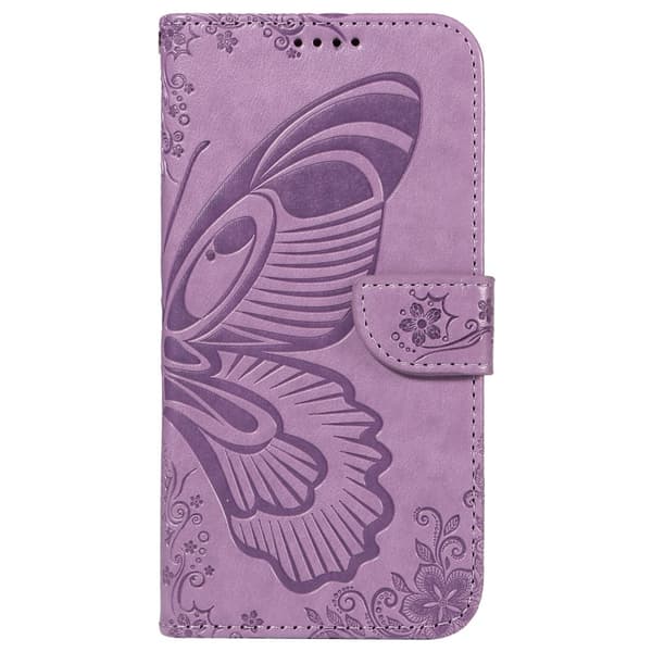 For Samsung Galaxy S24 FE Case Stand Wallet Case Butterfly Pattern - Purple Lila purple