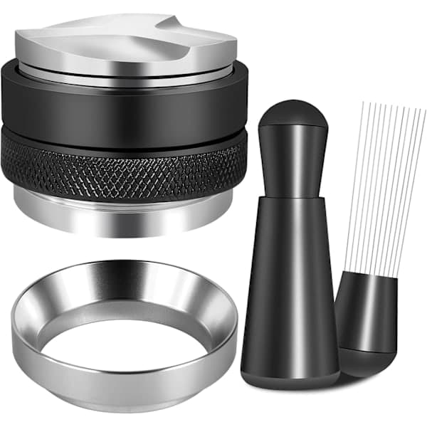 51mm Espresso Kit - Coffee Distributor and Tamper, WDT Tool, Dosing Funnel for Delonghi