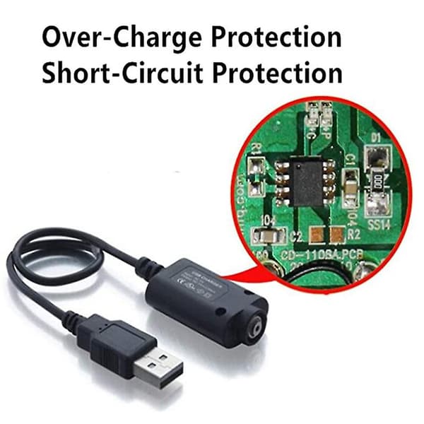 2x USB-opladningsadapter til 510 gevind overopladningsbeskyttelse oplader strømadapter