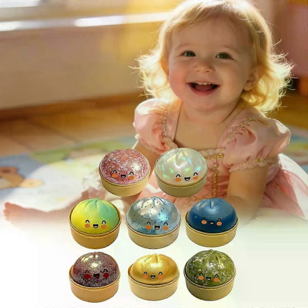 Dumpling Squishies Legetøj, Kæmpe Glitrende Dumpling, Farverige Dumplings Stressbolde Fidget Sensorisk Legetøj, Klem Dejbold Stressaflastende... sp