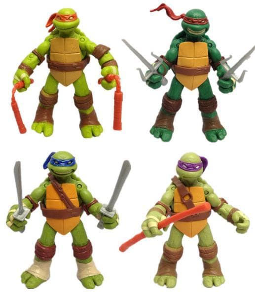 12cm Teenage Mutant Ninja Turtles Figurer - 4 Pack