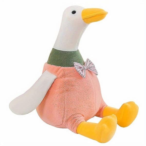 Varm Te Gås och Anka Plyschdocka, Klomaskinleksak, Sovkudde, Present till Flickor grey