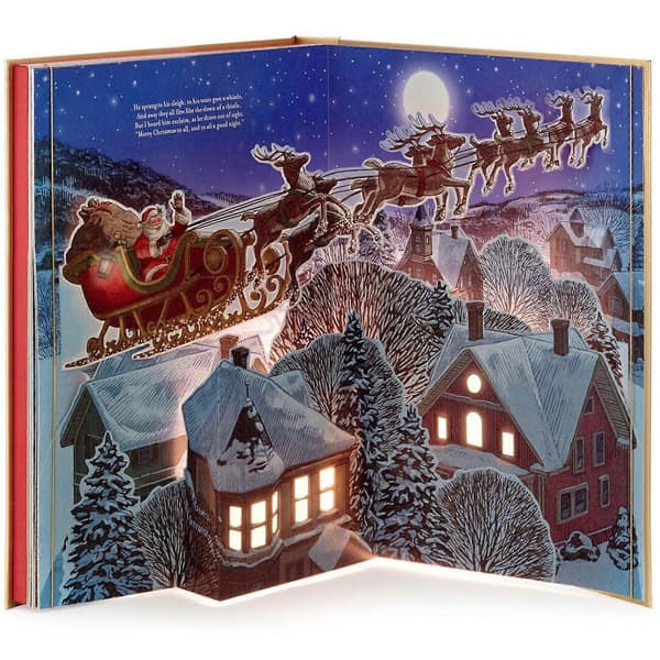 Hallmark The Night Before Christmas Jumbo Pop-Up Bog med Lys og Lyd