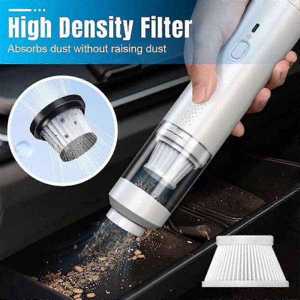 Handheld Brushless Vacuum Cleaner, High Power 19000Pa/200W with One-Button Vacuuming, White white
