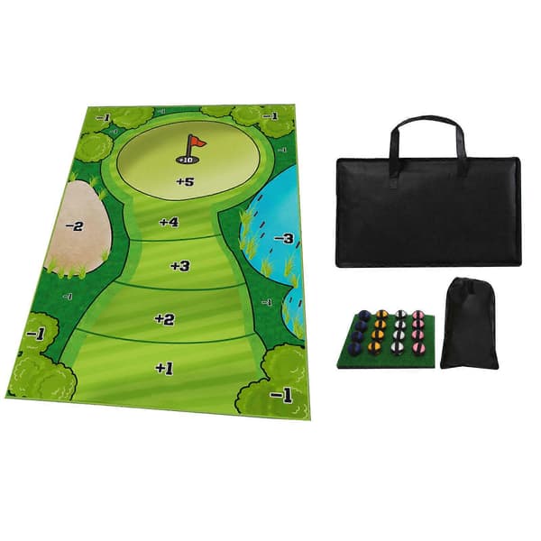 5-pack Putting Indoor Set Golf Training Aids, Golf Training Plastic Green green 100*60cm