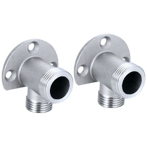 Ensoleille - Installationssæt til synlig vandhane - Forkromet kobber - 1/2 NPT x G 3/4 gevind - Diskret installation til udendørs bruser