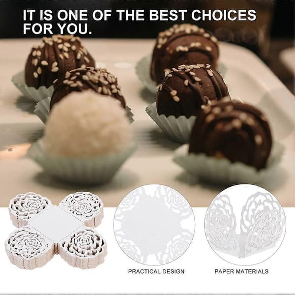 100 stk. papirchokoladeindpakninger, adskillende bakker, hule chokolademuffinsforme