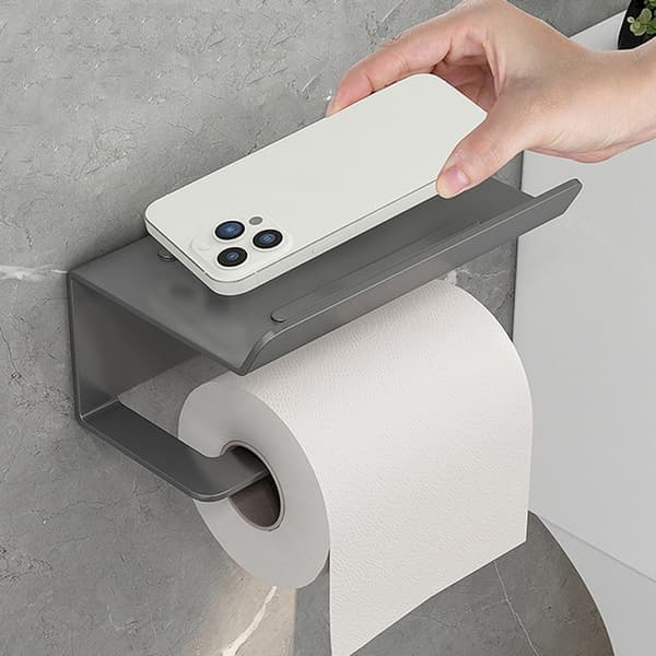 WC-paperiteline mobiilihyllyllä - Harmaa