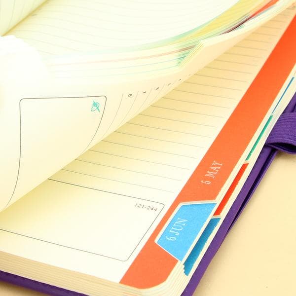 2027 Planner (English Version) - Calendar, Notebook, Work Efficiency Recorder, Bandage Planner (Purple) PURPER