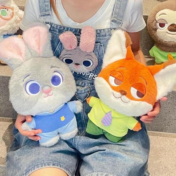 Zootopia Plush Toy Anime Cartoon Rabbit Doll Nick King Stuffed Pillow Gift Fox Kids E3g