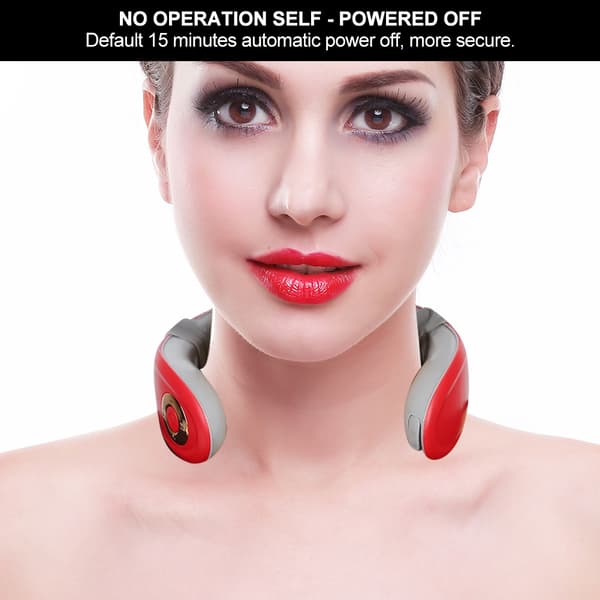 Cervical Vertebra Massager Constant Temperature Hot Compress Neck Massage Instrument Red