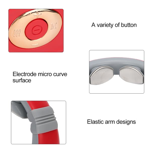 Cervical Vertebra Massager Constant Temperature Hot Compress Neck Massage Instrument Red
