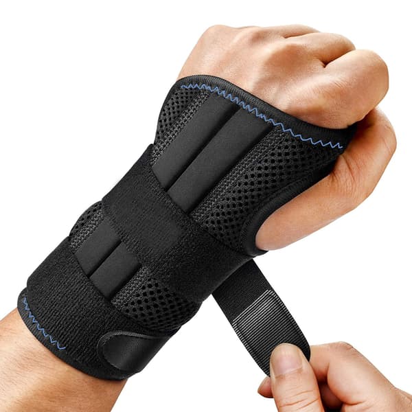 Håndledsbind, med metalskinne, venstre (håndomkreds 13-20cm)