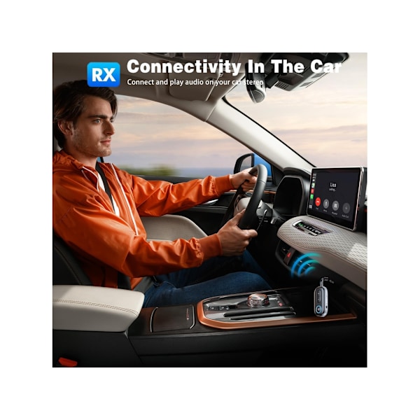 Bluetooth Transmitter Receiver til Hovedtelefoner eller BT-enheder, Trådløs Bluetooth Transmitter til Hovedtelefoner, Input Adapter