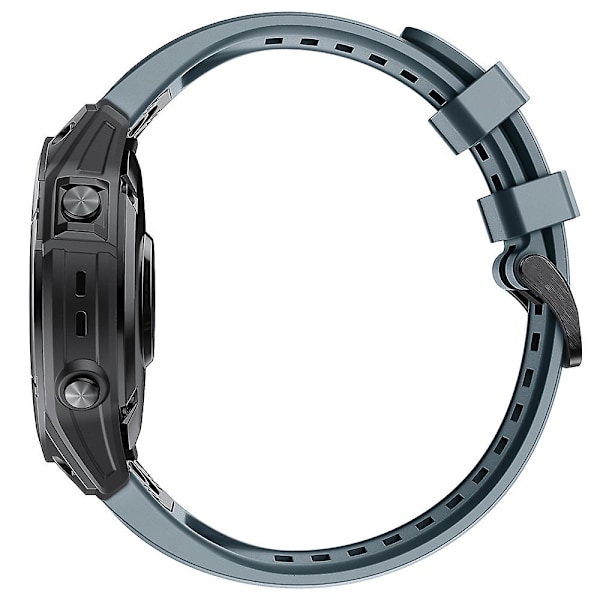 KALEBOLKLB-TXGJ-001 Garmin Fenix 7S / 7S Pro 20mm silikoniranneke, jossa trapetsin muotoiset reiät Navy Blue