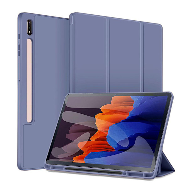 Fodral för Samsung Tab S7/S8 PLUS/S7 FE 12.4\" Magnetiskt Folio-fodral Pennfack Förvaring Automatisk Sömn/Vakna Lavender