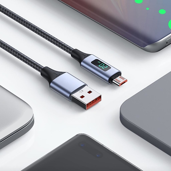 Usb A til Micro Usb Rask Data Synkroniseringsoverføringskabel 480mbps Hurtiglading Kabler