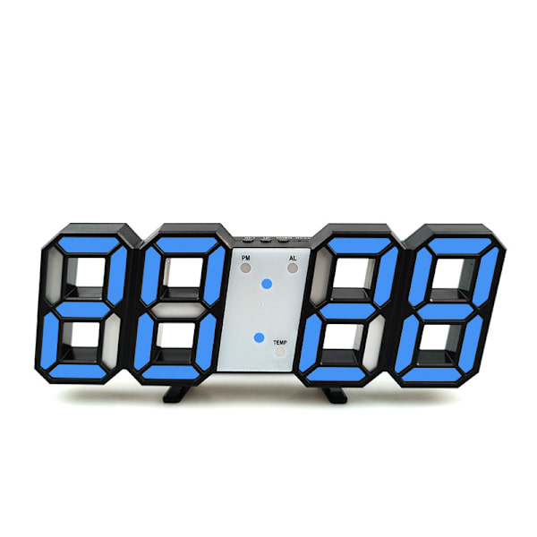 3D stor väggklocka LED digitala USB elektroniska klockor på väggen självlysande väckarklocka Bordsklocka Desktop Heminredning green