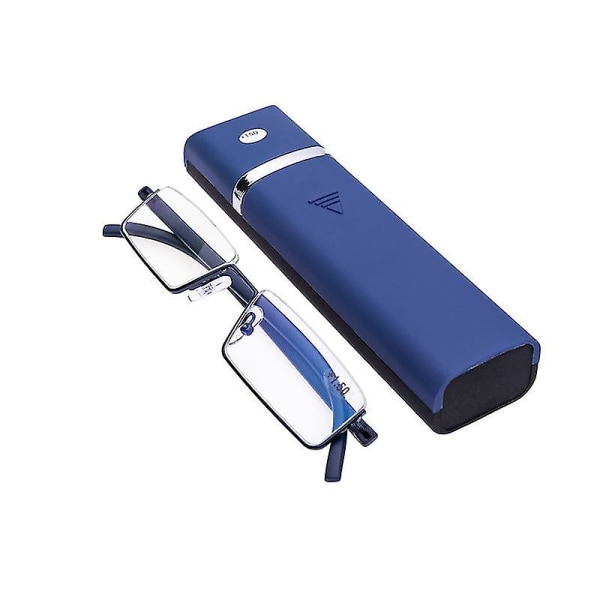 Puolirunkoiset metalliset lukulasit silmien rasitusta estävät siniset valoa estävät lasit-wtake 2.25x Blue