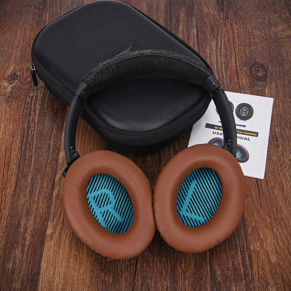 Ørepuder kompatible med Bose QuietComfort 15 QC15 QC25 QC2 QC35/ Ae2 Ae2i Ae2w SoundTrue & SoundLink-Brown