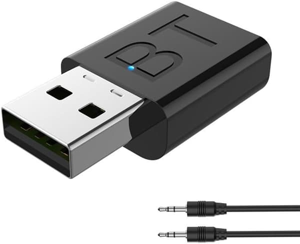 Bluetooth-vastaanotin 3,5 mm 2-in-1 USB Bluetooth 5.0 + EDR -lähetin