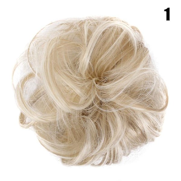 Helppo käyttää Tyylikkäät hiukset Scrunchies Luonnollisesti sotkuiset kiharat nutturit hiustenpidennys-niubi 16
