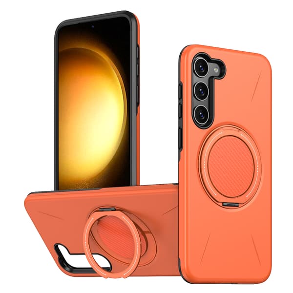 Etui til Samsung Galaxy S23, roterende støtteben Tpu + Pc (Orange)