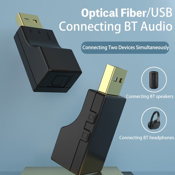 Bluetooth-mottaker optisk fiber/USB Bluetooth-lydsender for Nintendo Switch/PC