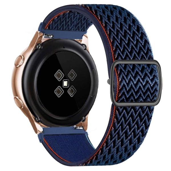 20 mm 22 mm bånd til Samsung Galaxy Watch 4/classic/3/5/pro/active 2 Gear S3 Elastic Nylon Loop Huawei Watch Gt 2 2e 3 Pro Strap 22mm Navy blue