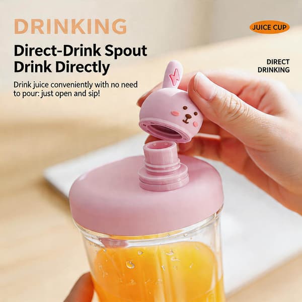 Blender, 12 blad, USB-laddning Resejusmaskin (blå)