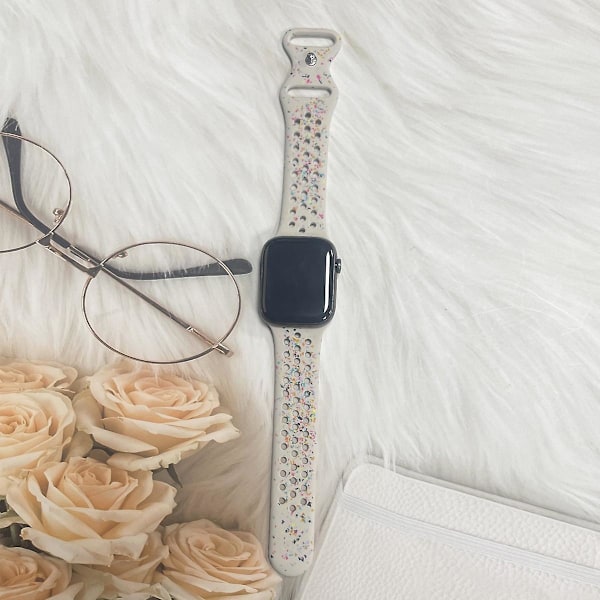 Urrem til Apple Watch Series 9 8 7 41mm/SE (2023) SE (2022) 6 5 4 SE 40mm/3 2 1 38mm Håndledsrem Multicolor F Apple Watch Series 9 4
