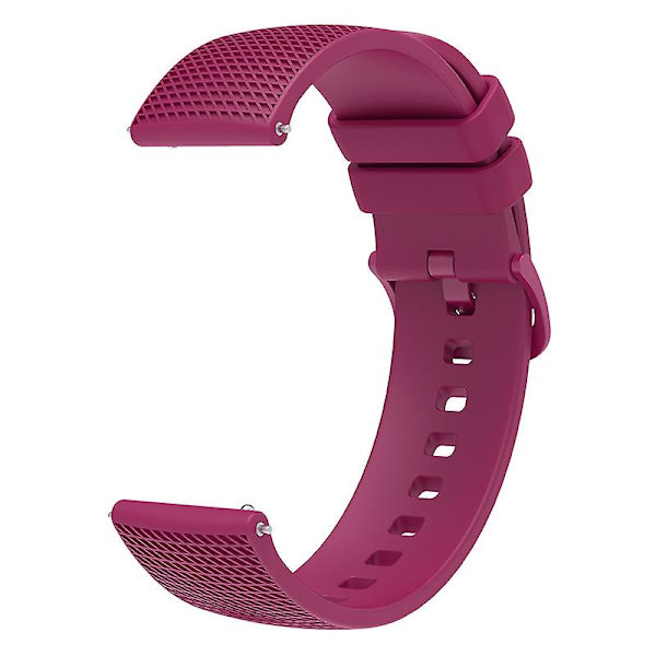 Rutiga mönstrade 22 mm remmar i silikon för Samsung Gear S3 / Huami Amazfit Pace Fuchsia