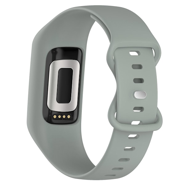 Integrera silikonklockarmband för Fitbit Charge 6/5/4/3, klockarmband med fodral Grey