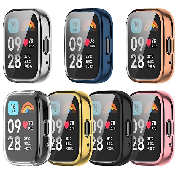 Skärmskydd anti-scratch Bumper Sleeve för RedmiWatch 3 Lite Watch Plating black