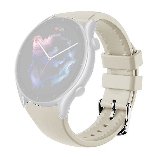 22mm silikonihihna Huami Amazfit Gtr 4/gtr 3/gtr 3 Pro / Huawei Watch Gt 3 42/46mm Retro White