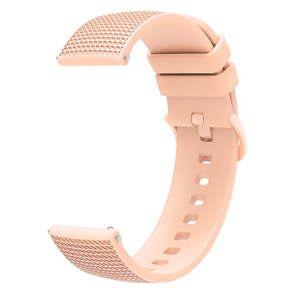 18mm ruudullinen silikonihihna Garmin Venu 3s / Forerunner 265s -kellolle Pink