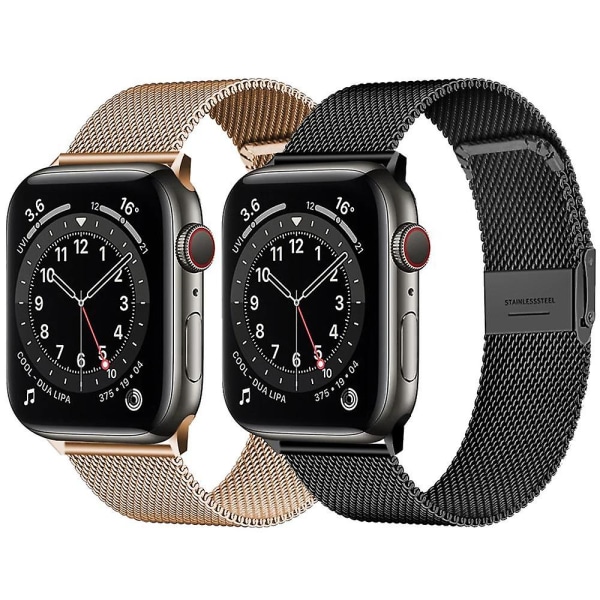 Milanese løkkestropp For Apple Watch Ultra Band 44mm 40mm 45mm 41mm 49mm 42mm 38mm 44 Mm Correa-armbånd Iwatch Series 3 6 Se 7 8 38mm 40mm 41mm rainbow