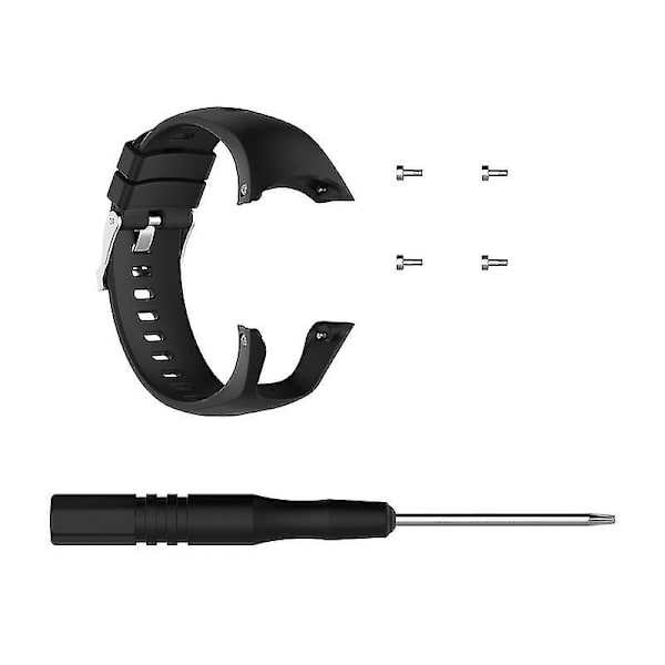 För Suunto- 7/9/baro/d5 Diving Soft Silikon Smart Watch Armbandstillbehör Black