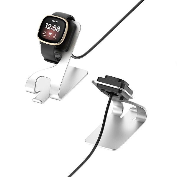 Trådløs oplader dock ladestation til Versa3 Versa4 Sense Sense2 ur Gray