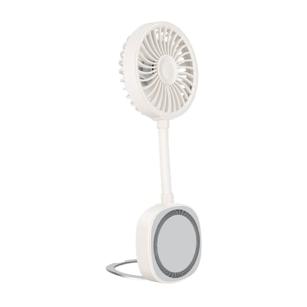 Magnetisk Telefonventilator, Genopladelig med Ringholder USB (Hvid)