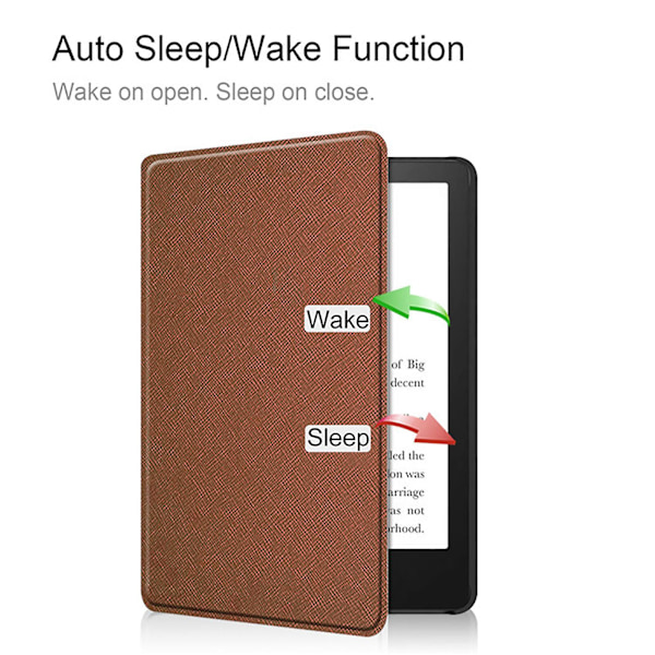 Ultratunn Vattentät Automatisk Sov-/väckningsfunktion för Kindle Paperwhite 5 Brown